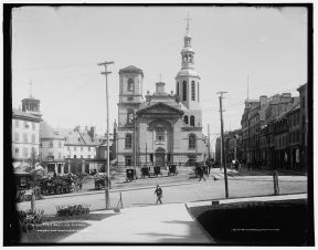 La Basilique Notre-Dame, entre 1890 et 1901. / The Basilica, Quebec